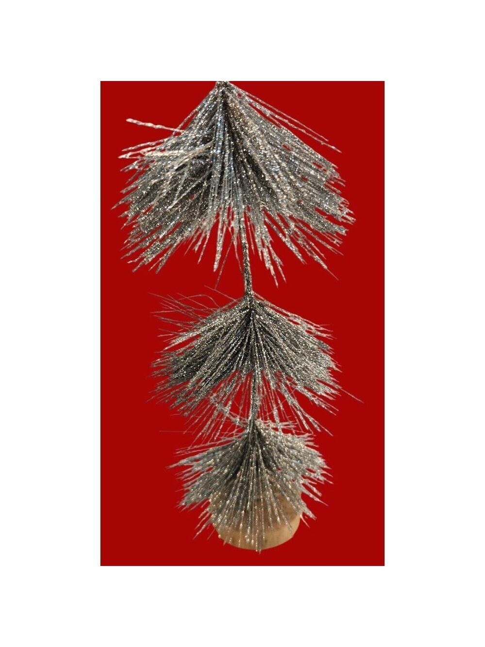 Glitter Bottle Brush Christmas Tree Set 3 Pcs 6 9 Inch - Picture 7 of 10
